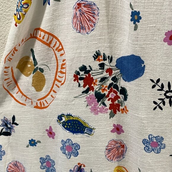 ANTHROPOLOGIE +Label of Love "Portofino" Maxi Sundress Floral White/Blue Women M - Picture 10 of 13